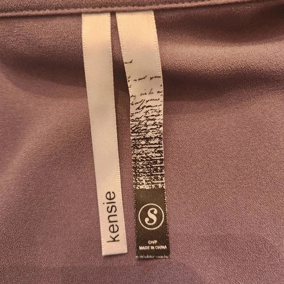 Kensie Draped Open Front Trench Coat – Soft Mauve – Size Small - Picture 4 of 5